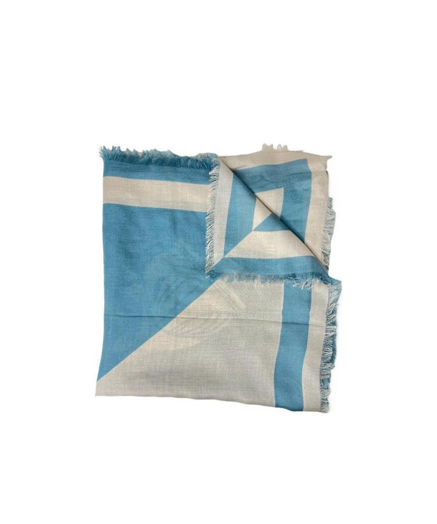 Lanvin Pattern Splicing Scarf In Blue