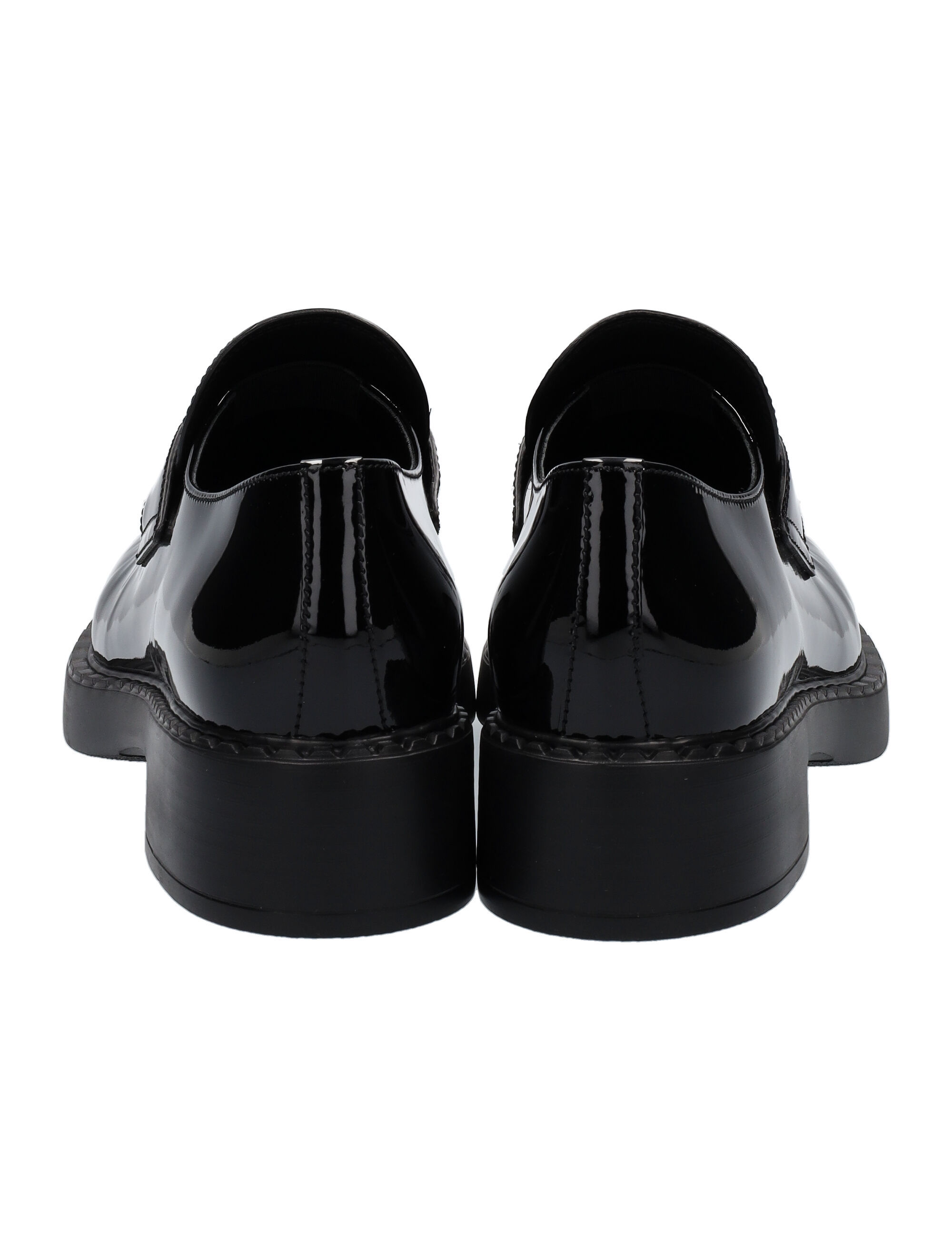 Prada Brushed Leather Loafers In Black