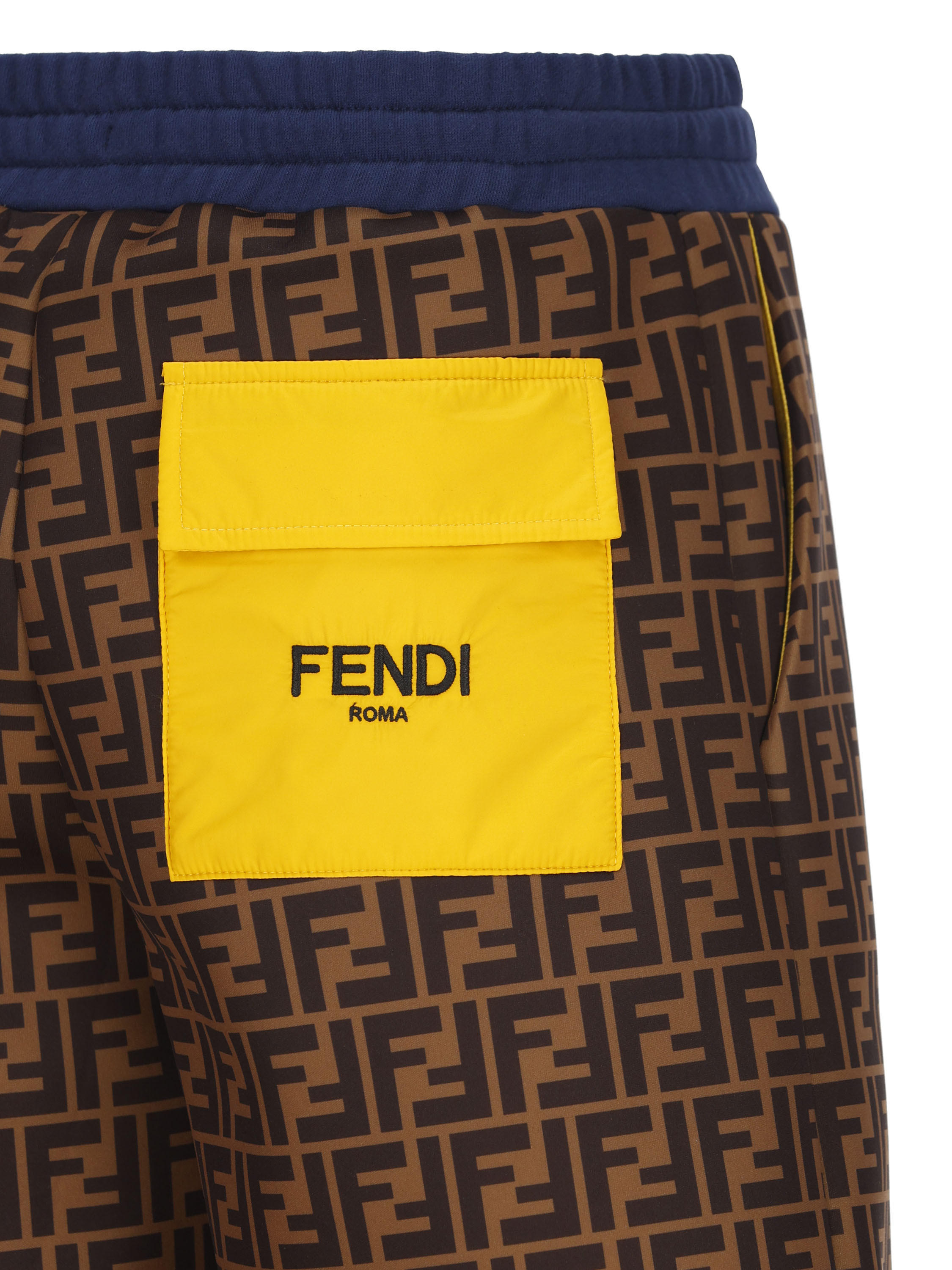 FENDI FENDI KIDS FF MOTIF DRAWSTRING SHORTS