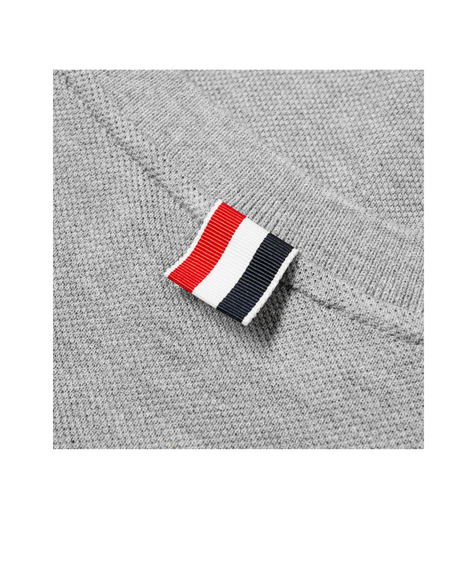 Thom Browne 4-bar Insert Piqué T-shirt In Gray