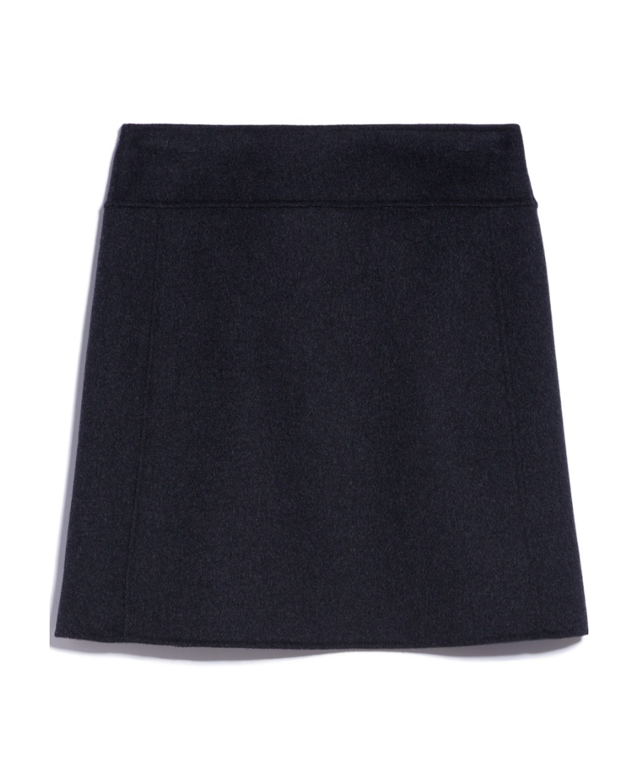 Max Mara Wool Slim Skirt In Gray