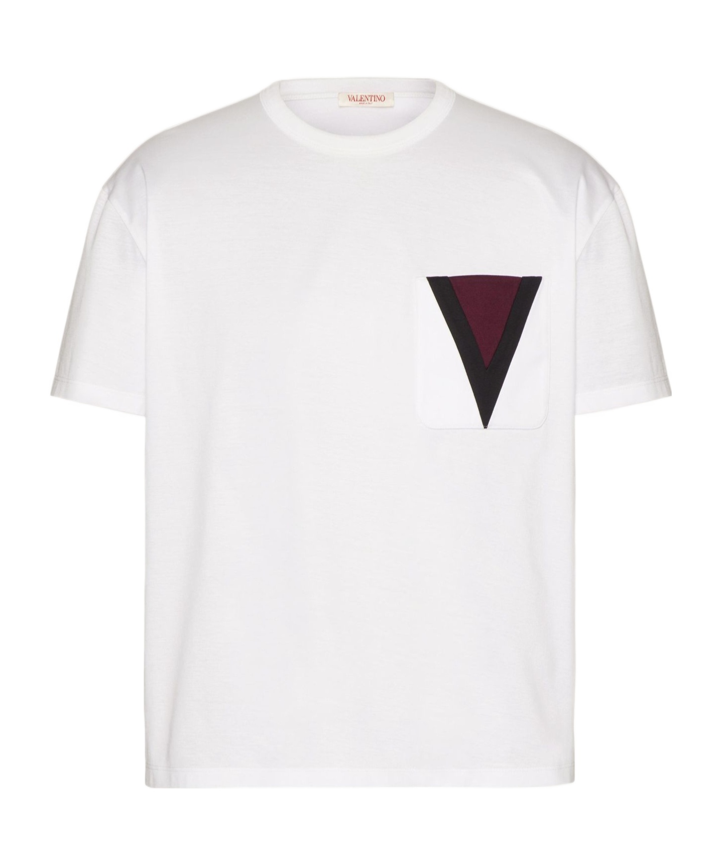 Shop Valentino Chest-pocket Cotton T-shirt In White