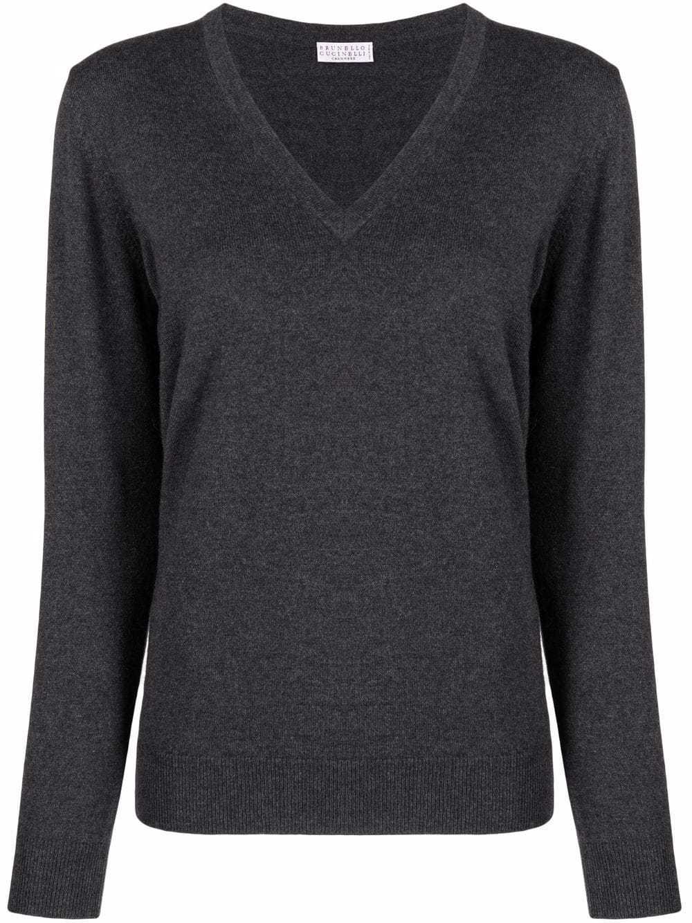 Brunello Cucinelli Cotton Ribbed Knit Top With Monili Detail