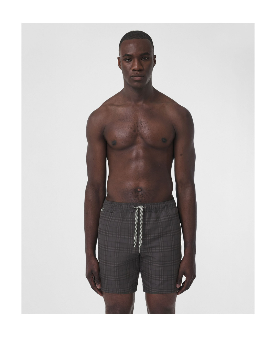 BURBERRY CHECK-PRINT SWIM SHORTS
