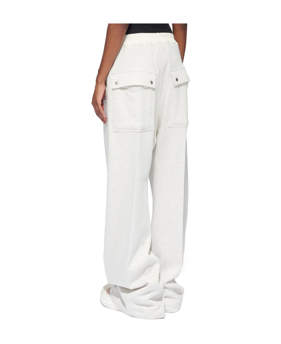 Rick Owens Drkshdw Wide-leg Cotton Trousers In White