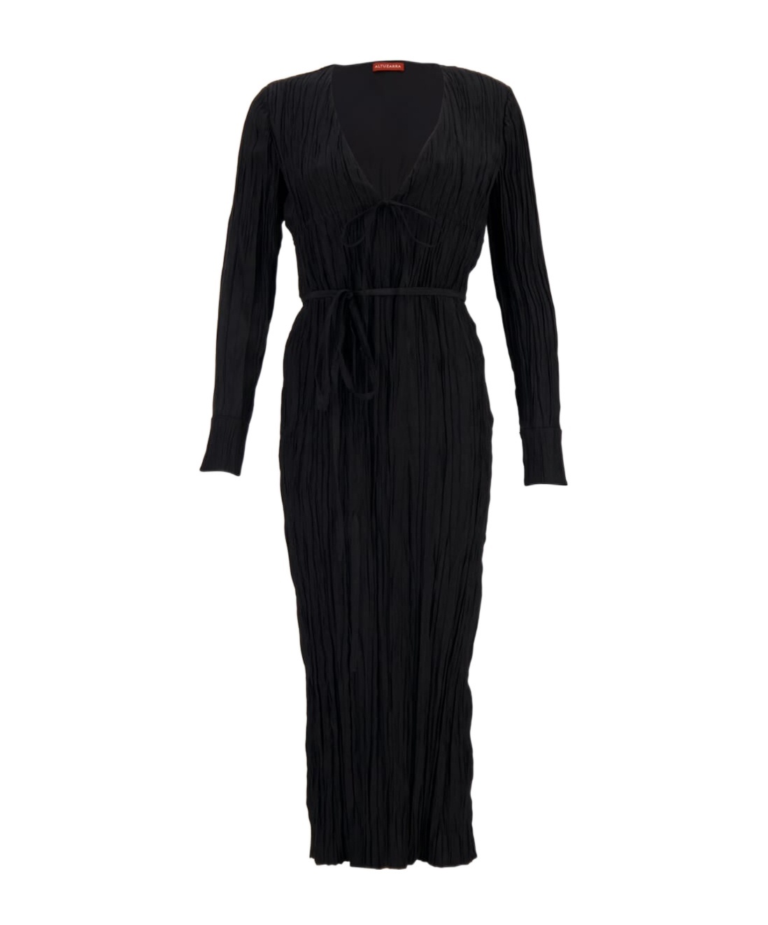 Altuzarra Carol Pleated Midi Dress In Black