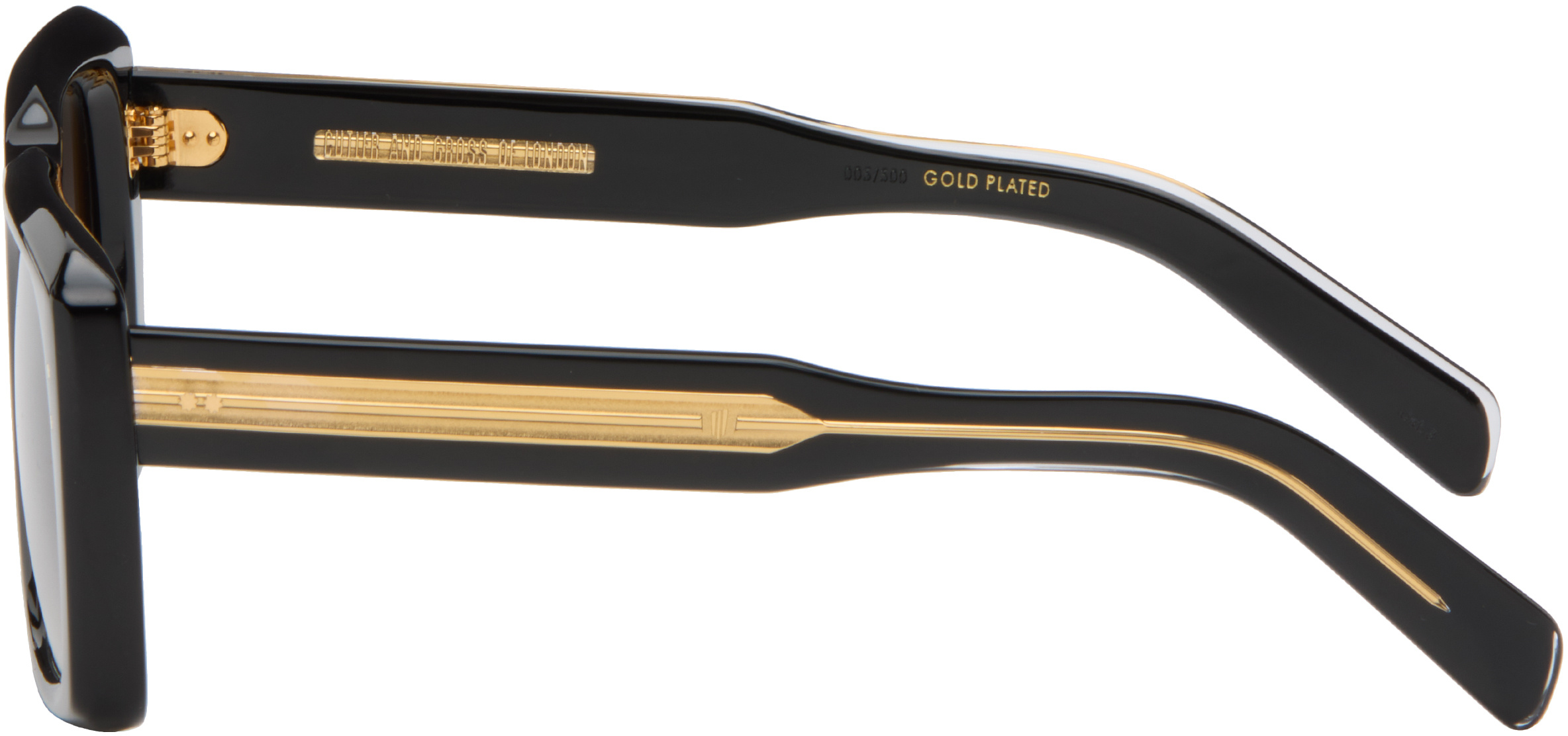 Cutler  Gross 1418 Rectangular Sunglasses In Black