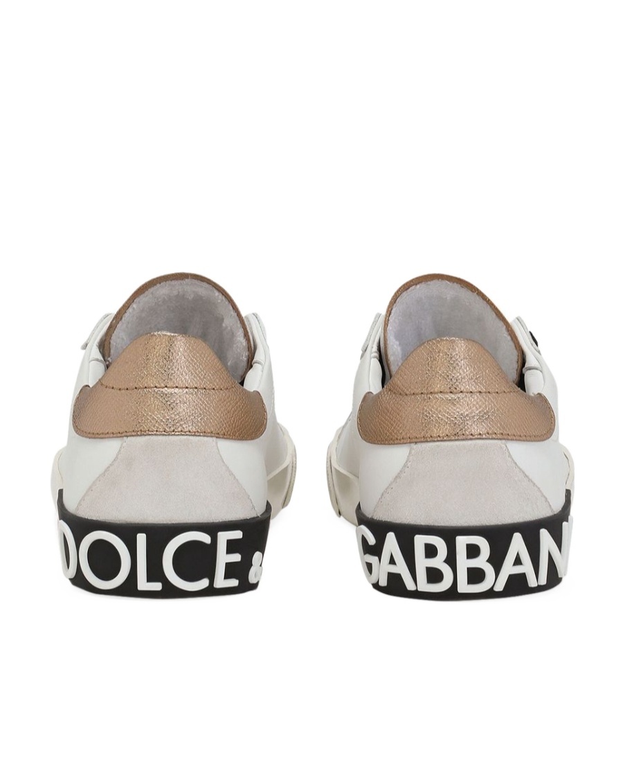 Shop Dolce & Gabbana Portofino Low-top Sneakers In White