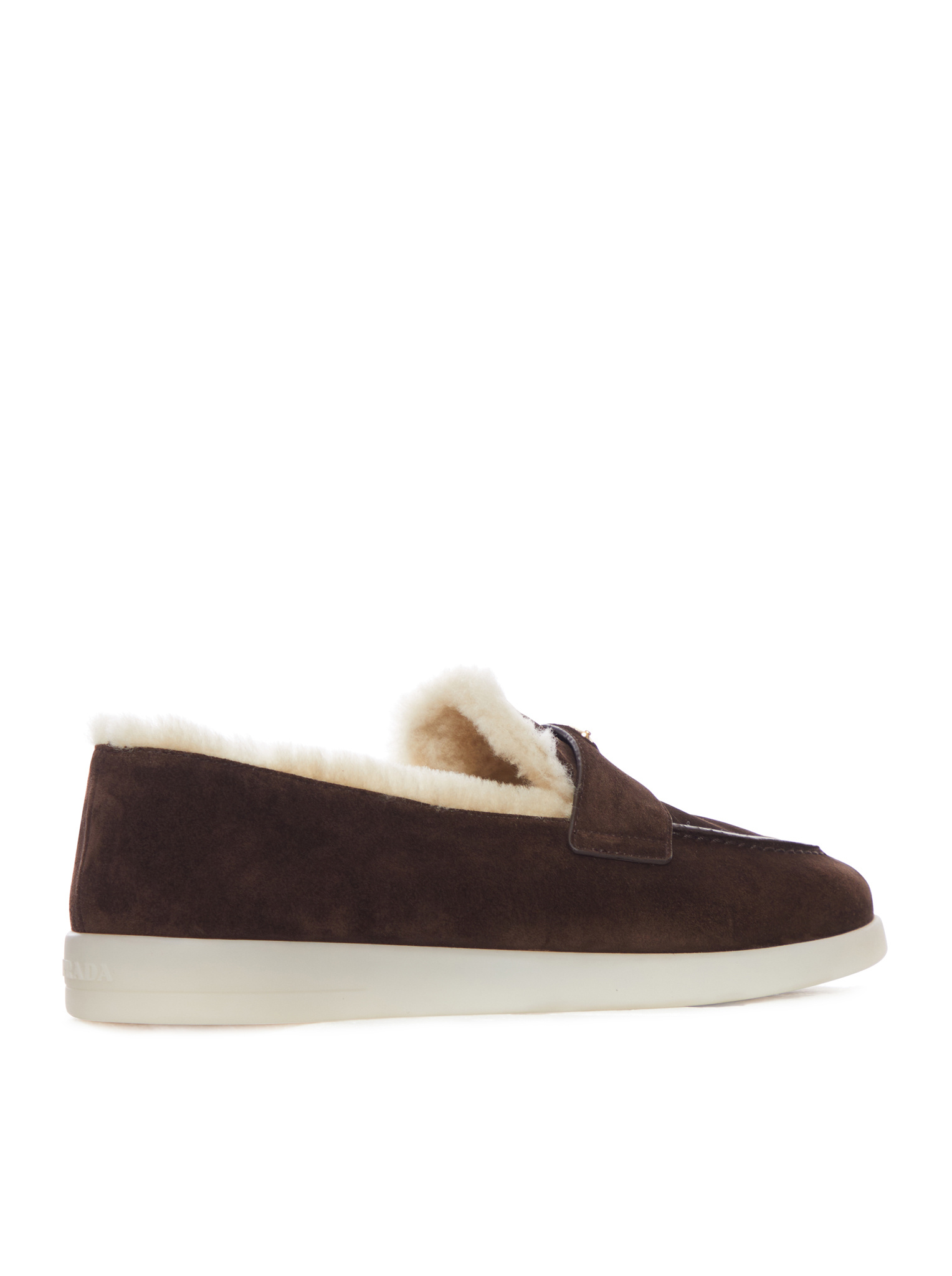 Prada Loafer Aus Wildleder In Brown