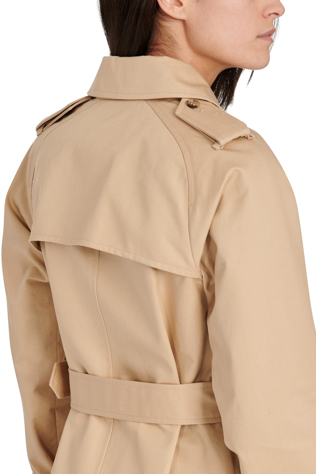Apc Double-breasted Long-sleeved Trench Coat In Neutral