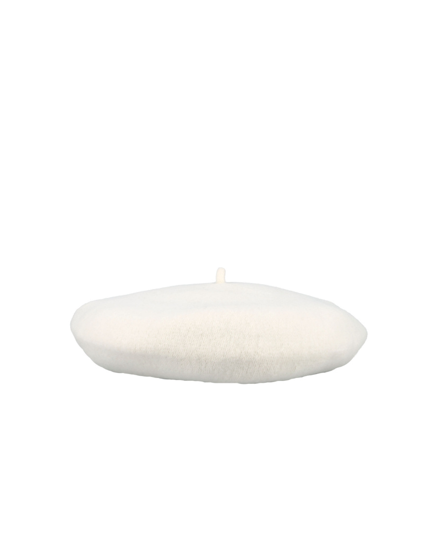 Maison Margiela Four-stitch Wool Beret In White
