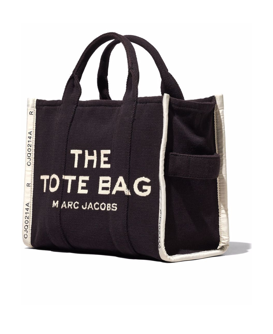 Marc Jacobs The Small Logo Jacquard Tote Bag In Black