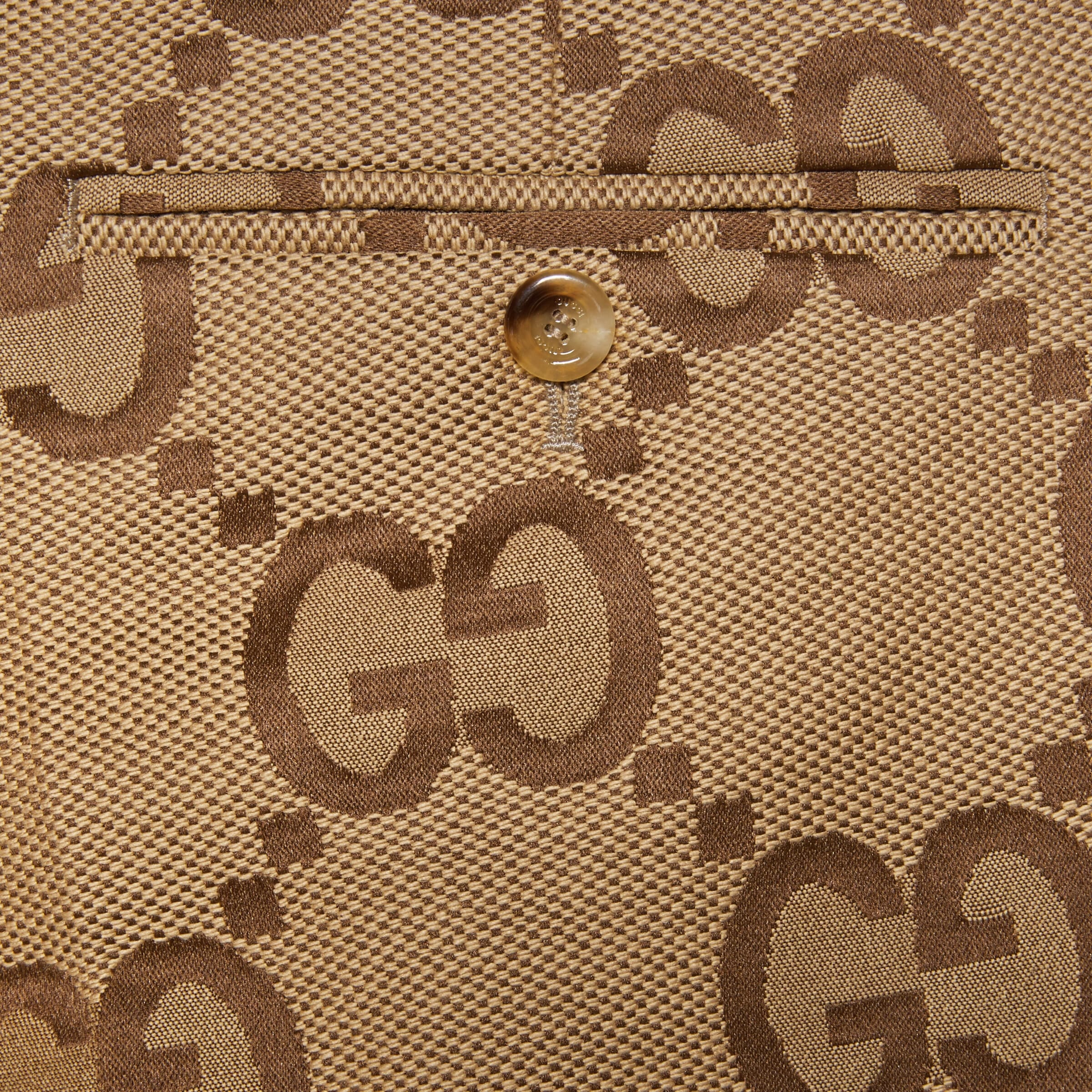 Gucci Beige & Brown Jumbo Gg Shorts In Brown