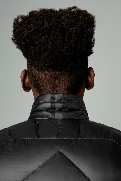 Canada Goose Hybridge Slim-fit Merino Wool And Quilted Nylon Down Gilet In Black