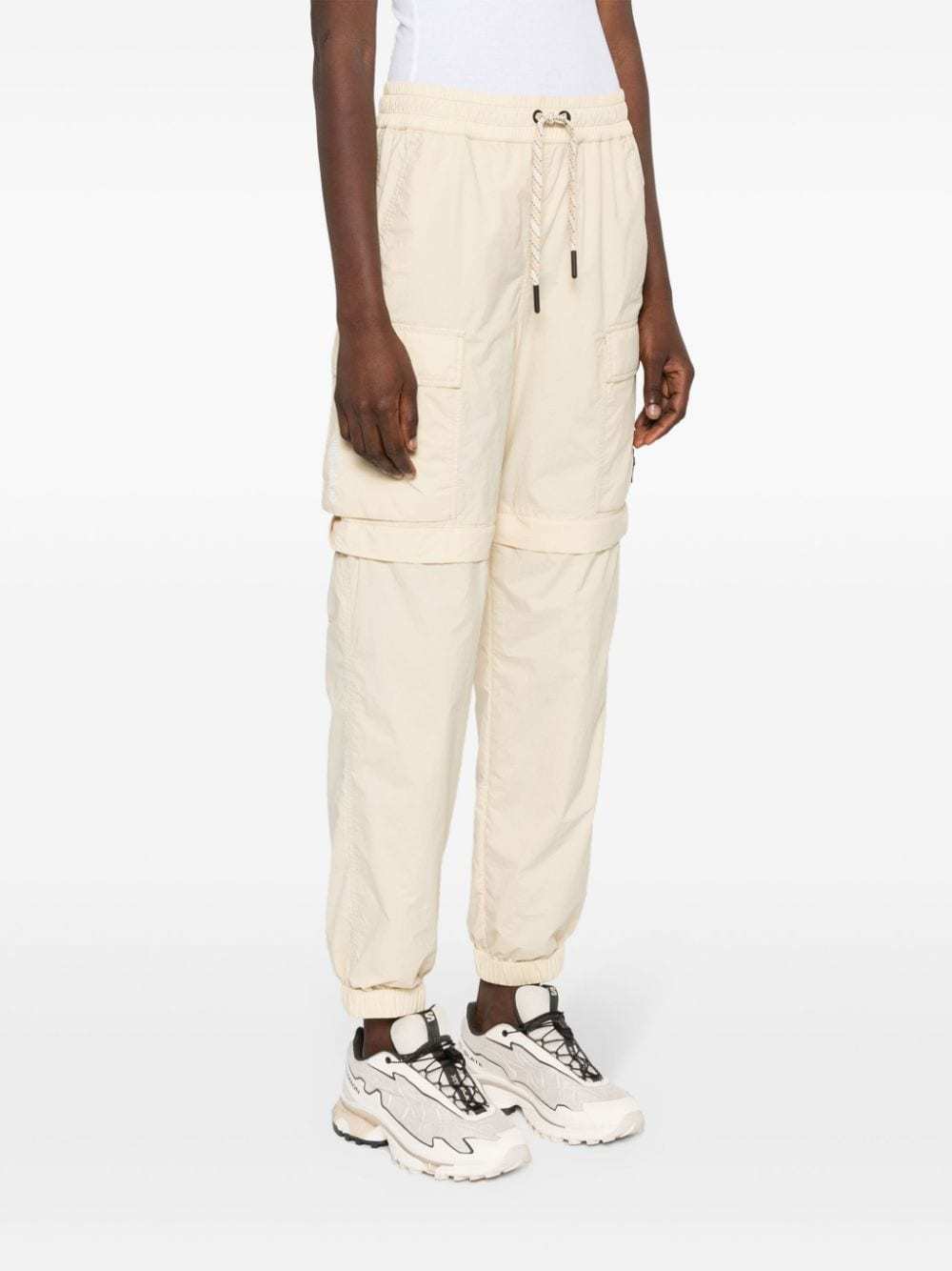 Shop Moncler Detachable-leg Cargo Pants In Yellow