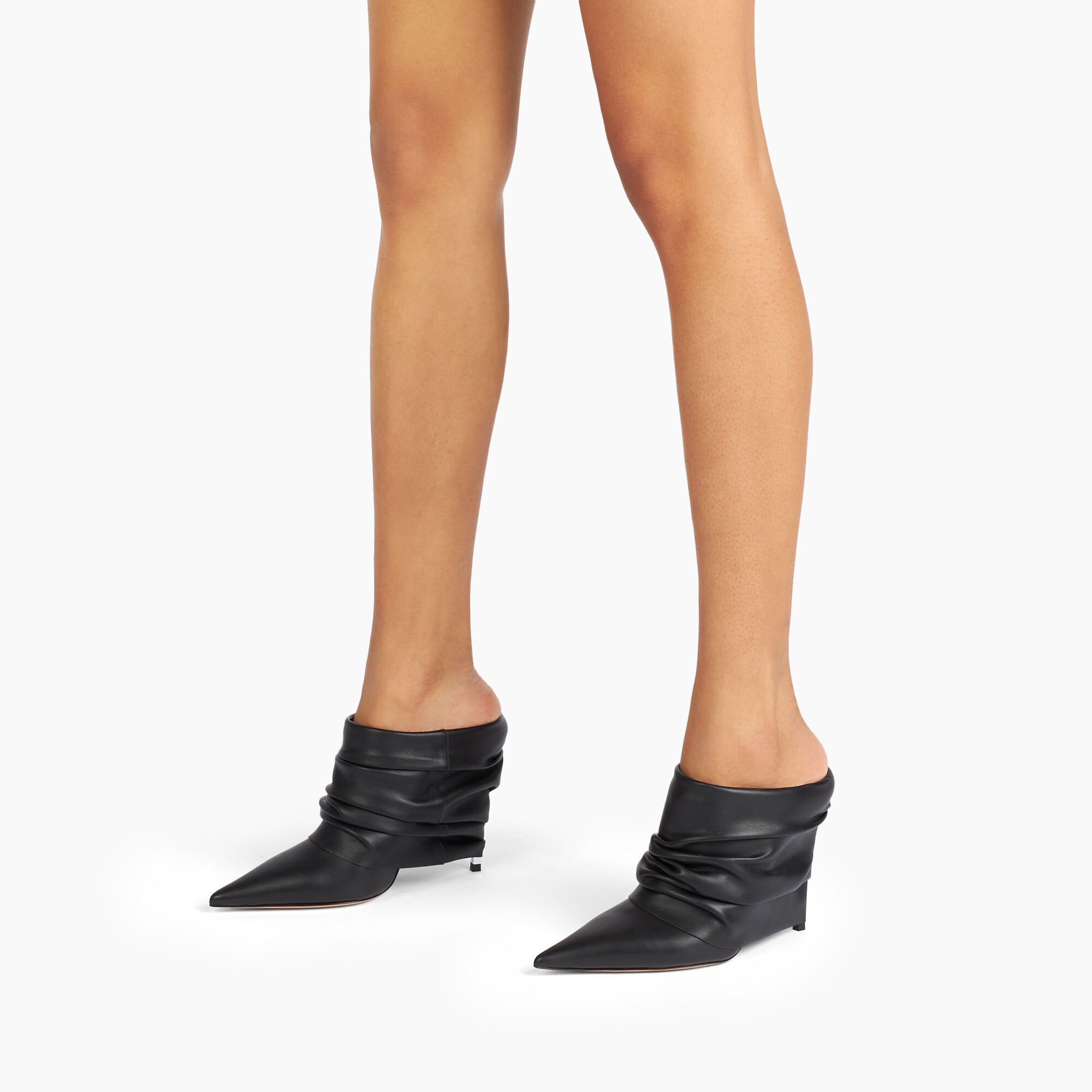 Casadei Pointed Short Boots In Black