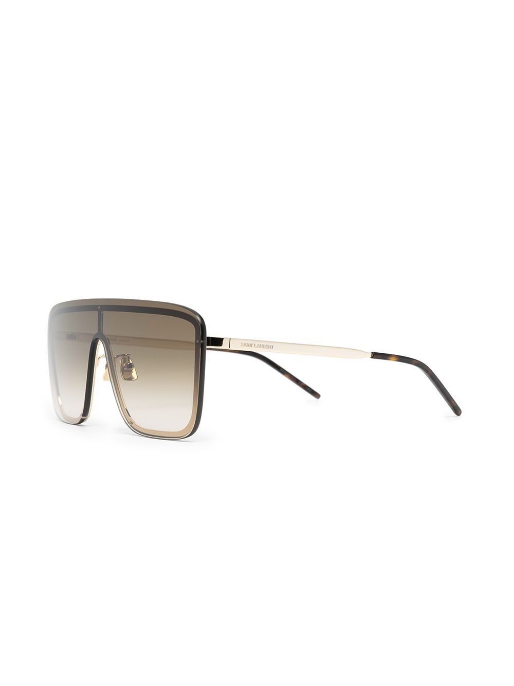 Saint Laurent Sl 364 Aviator-frame Sunglasses In Brown