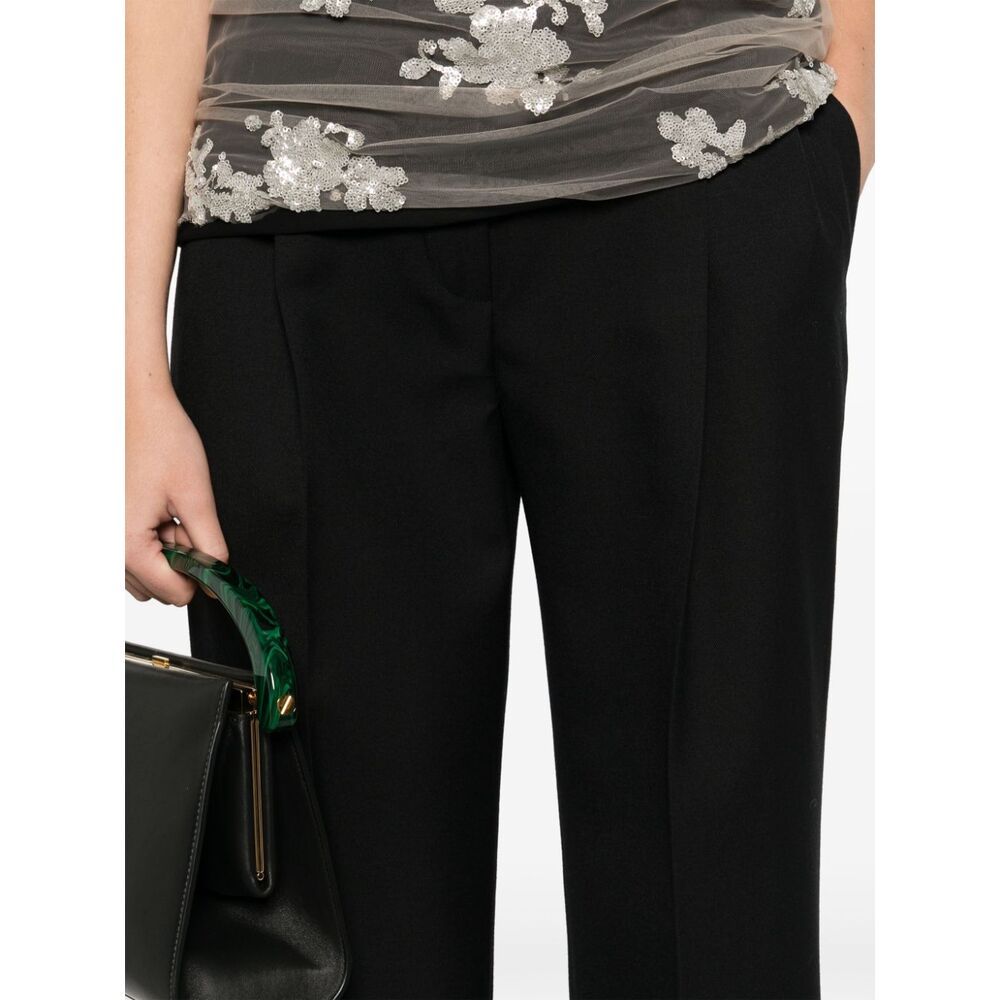 Dries Van Noten Elastic Waist Casual Pants In Black