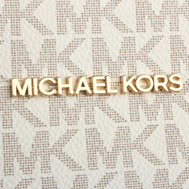 Michael Kors Large Jet Set Shoulder Bag In White