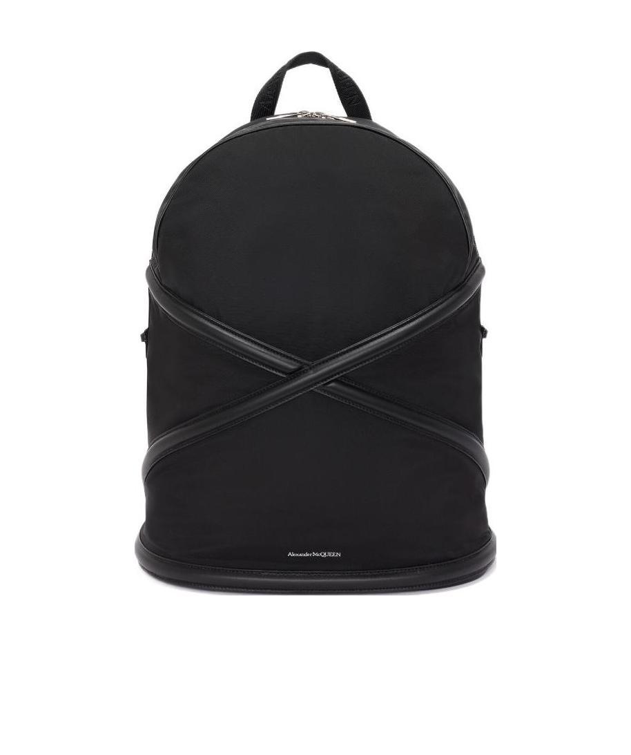 Alexander Mcqueen The Harness Logo Backpack In Black
