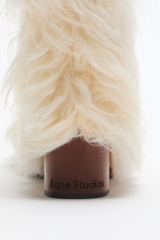 Acne Studios Plush Clogs And Boots In White