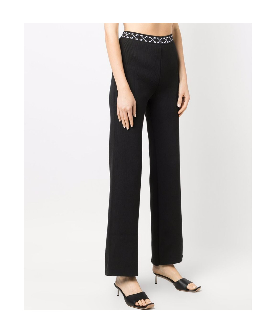 Off-white Bold Pant Black White In Black