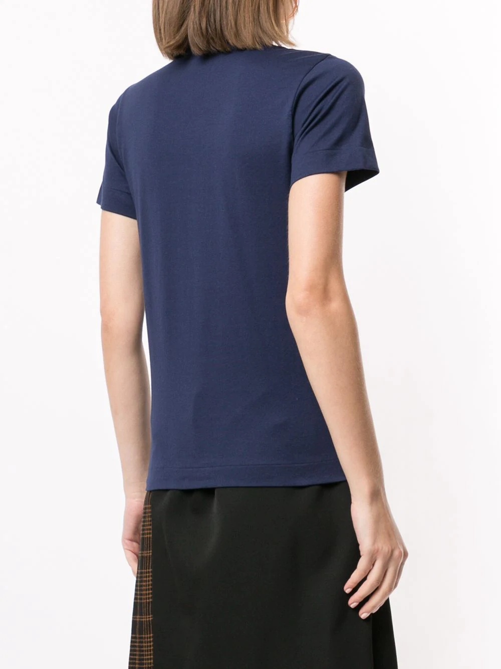 Comme Des Garçons Play Logo-patch Printed T-shirt In Multi