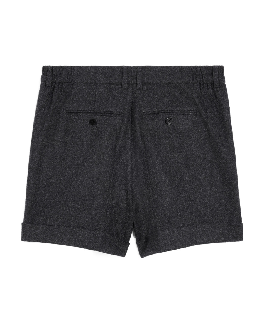 Celine Pleated Tailored Shorts In Black
