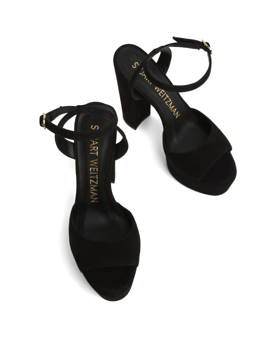 Stuart Weitzman Woman Sandals Black Size 8.5 Soft Leather In Black