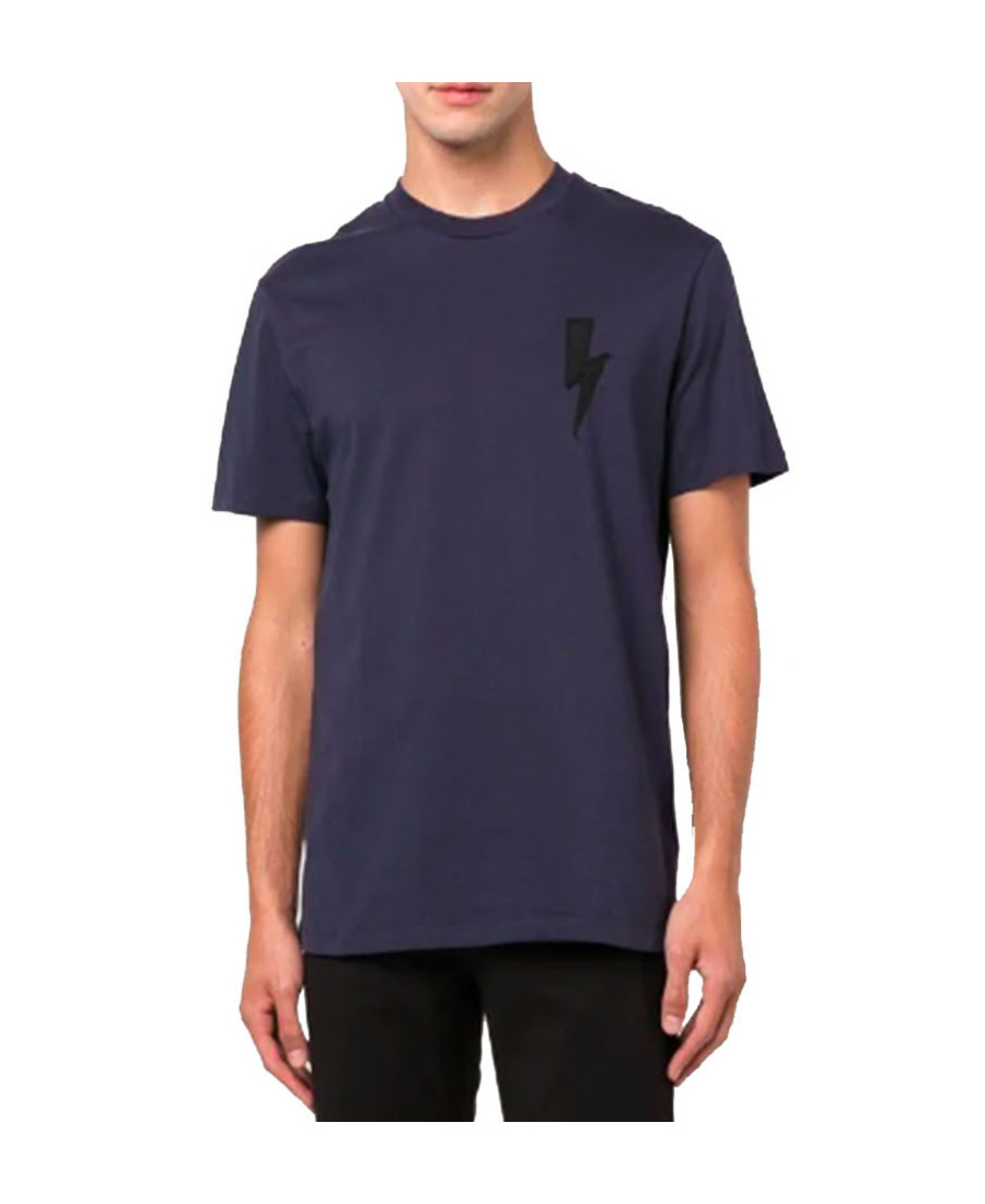 Neil Barrett Lightening-patch T-shirt In Black
