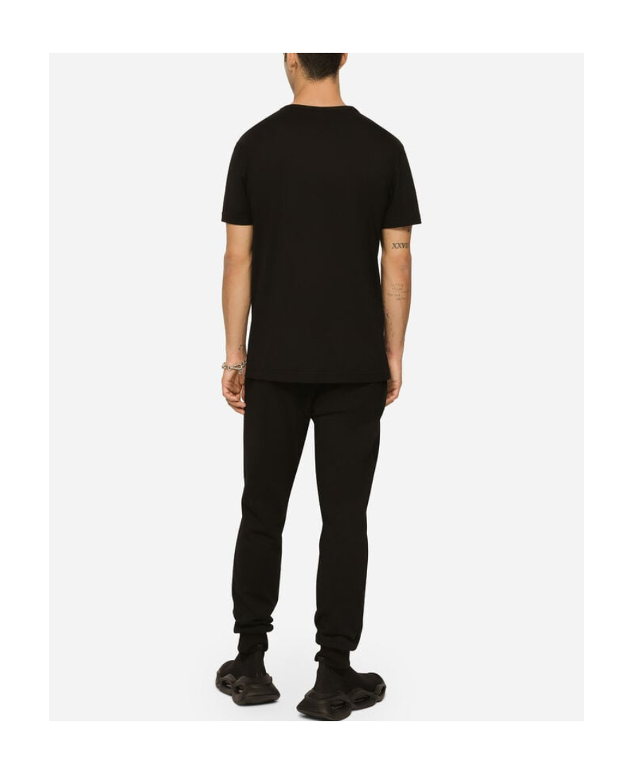 Dolce & Gabbana Dg Essential Technical Jersey Track Trousers In Black