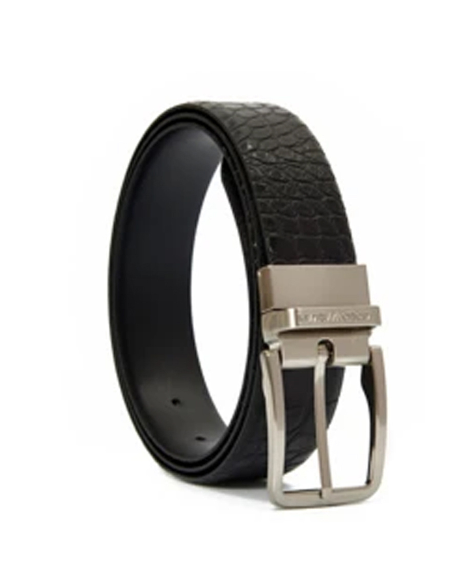Giorgio Armani Printing Needle Buckle Belt In Black