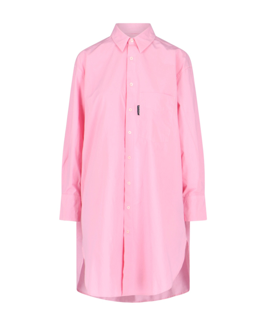 Palm Angels Overlogo Shirt Dress In Pink