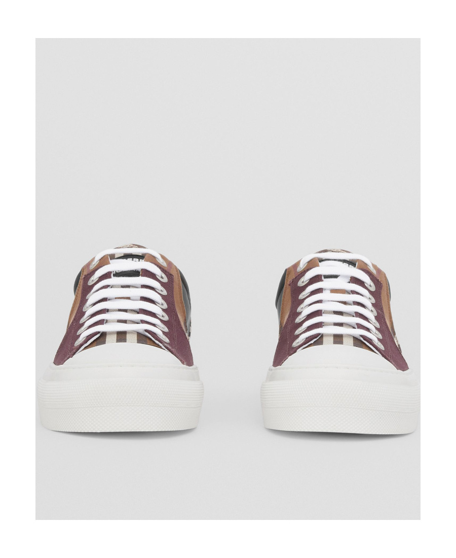 Burberry Vintage Check Patchwork Sneakers In White