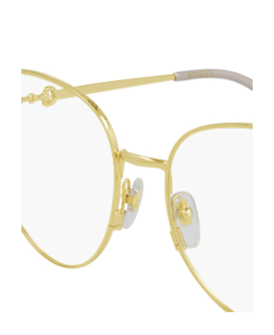 Gucci Horsebit-detail Round-frame Glasses In White