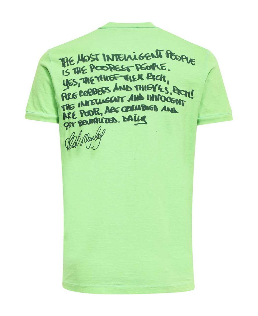 Shop Dsquared2 Photograph-print Cotton T-shirt In Green
