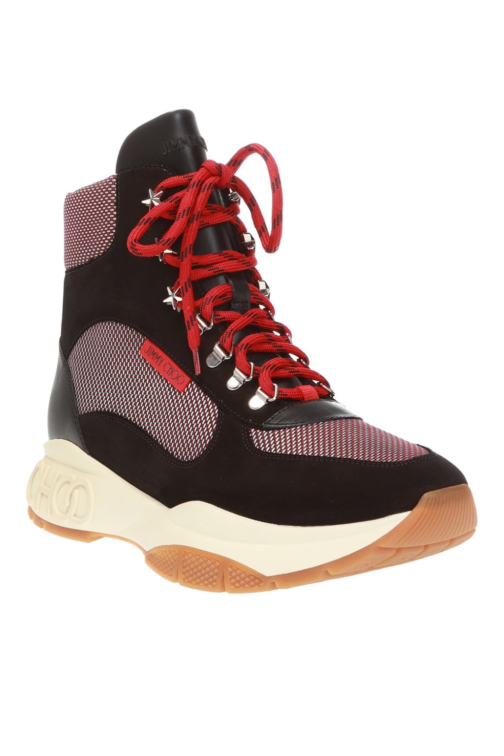 Jimmy Choo Inca Stitching High-top Leisure Sneakers In Animal Print