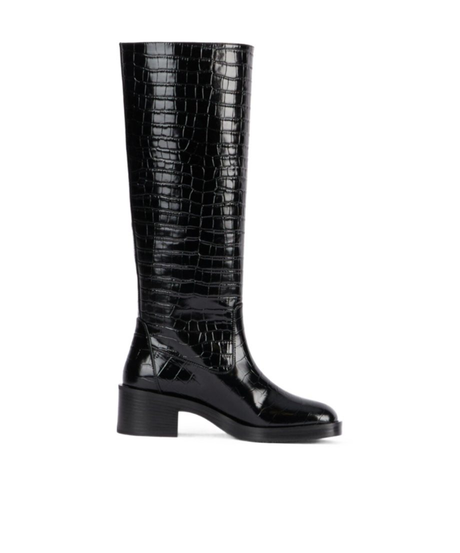 Stuart Weitzman Round-head Boots In Black