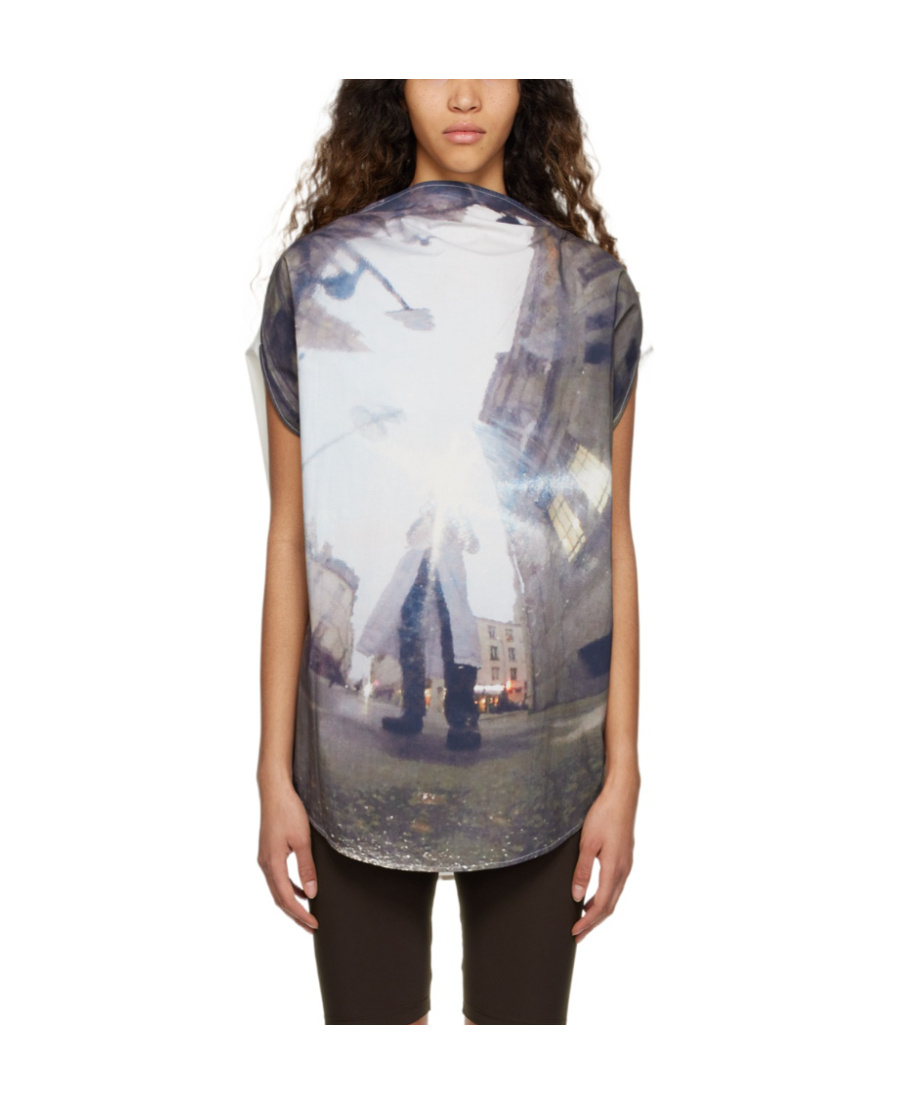 Mm6 Maison Margiela Graphic-print Sleeveless Top In Multicolor