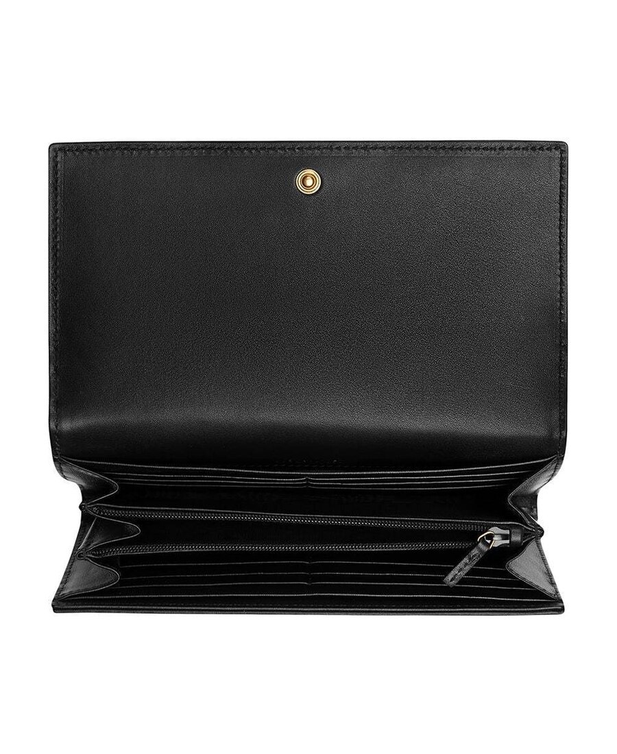 Gucci Gg Marmont Matelasse Leather Continental Wallet In Black