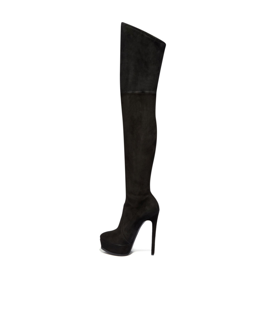 Casadei Over The Knee Stiletto Boots In Black