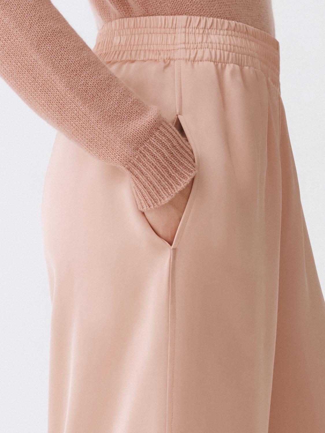 Fabiana Filippi Satin Wide-leg Trousers In Nude