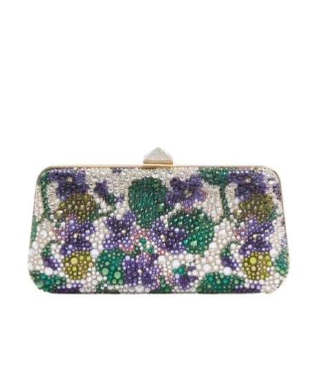 Valentino Carry Secrets Floral Pattern Imitation Diamond Embroidery Handbag In Multi-color