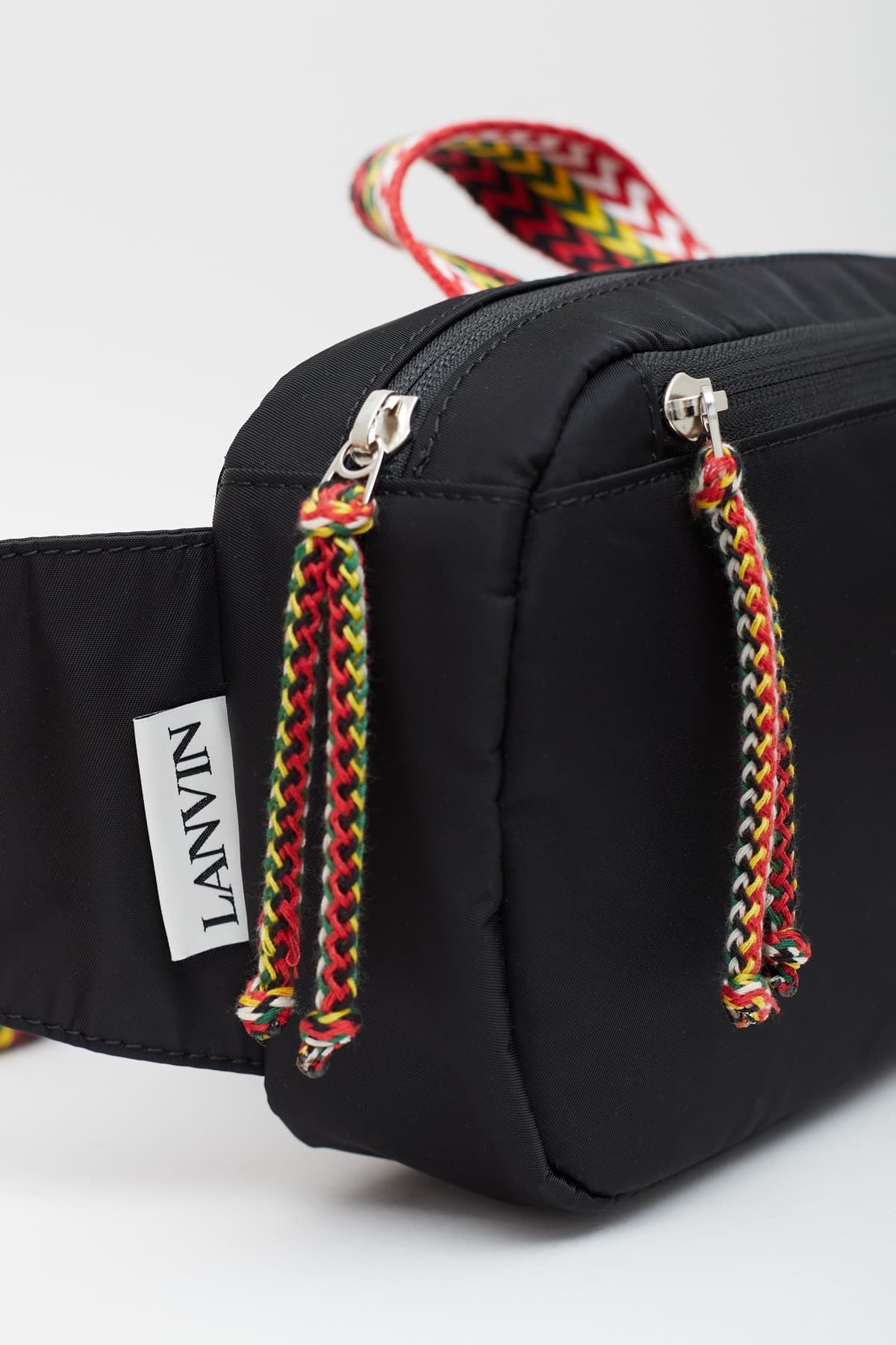 Lanvin Chevron Woven Pattern Belt Bag In Nude