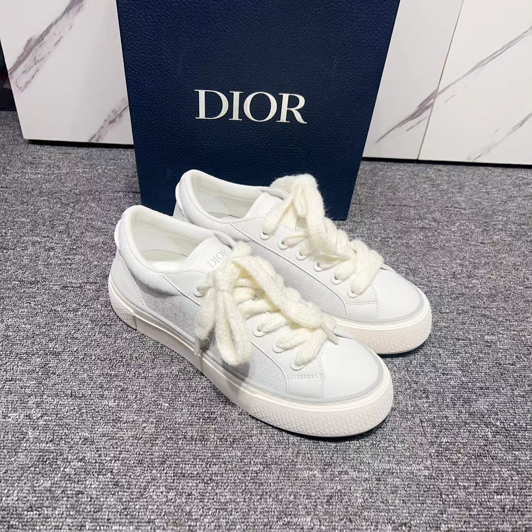 DIOR B33 LOW-CUT SKATE SHOES WITH LOGO LACE 