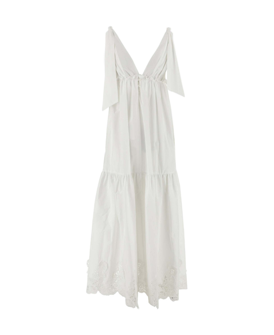 P.a.r.o.s.h V-neck Long Dress In White