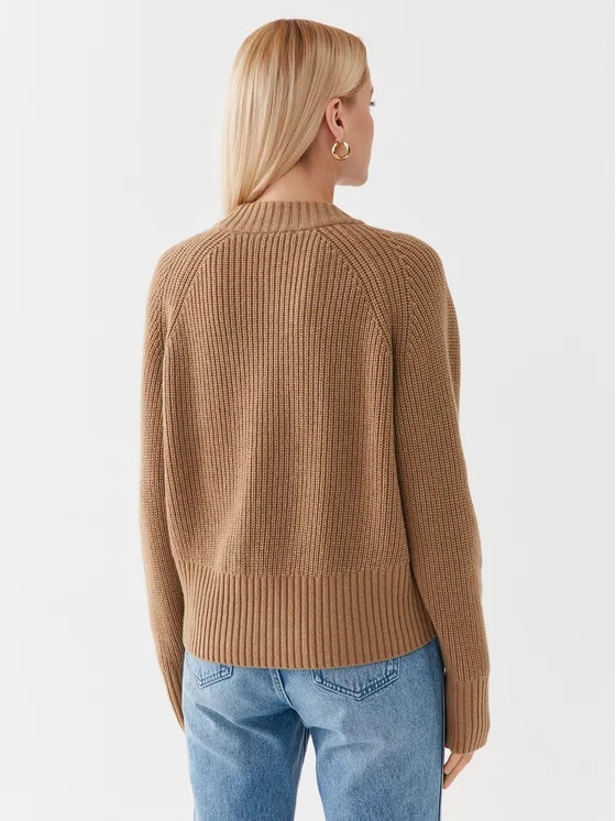 Shop Michael Kors Logo Logo Knitted Sweater In Brown