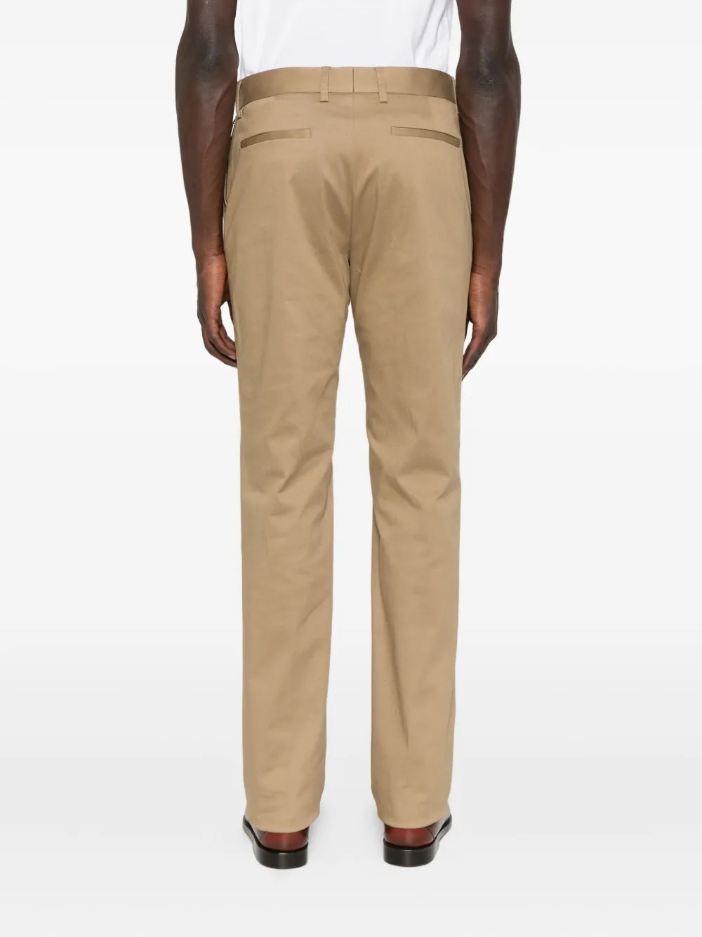 Etro Raw-edge Cotton Trousers In Brown