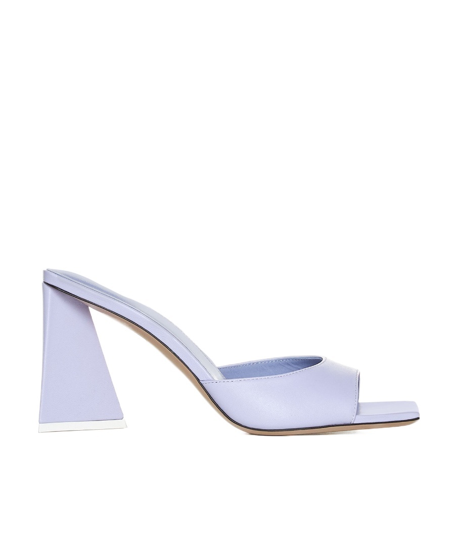 Attico Mini Devon 95mm Leather Sandals In Purple