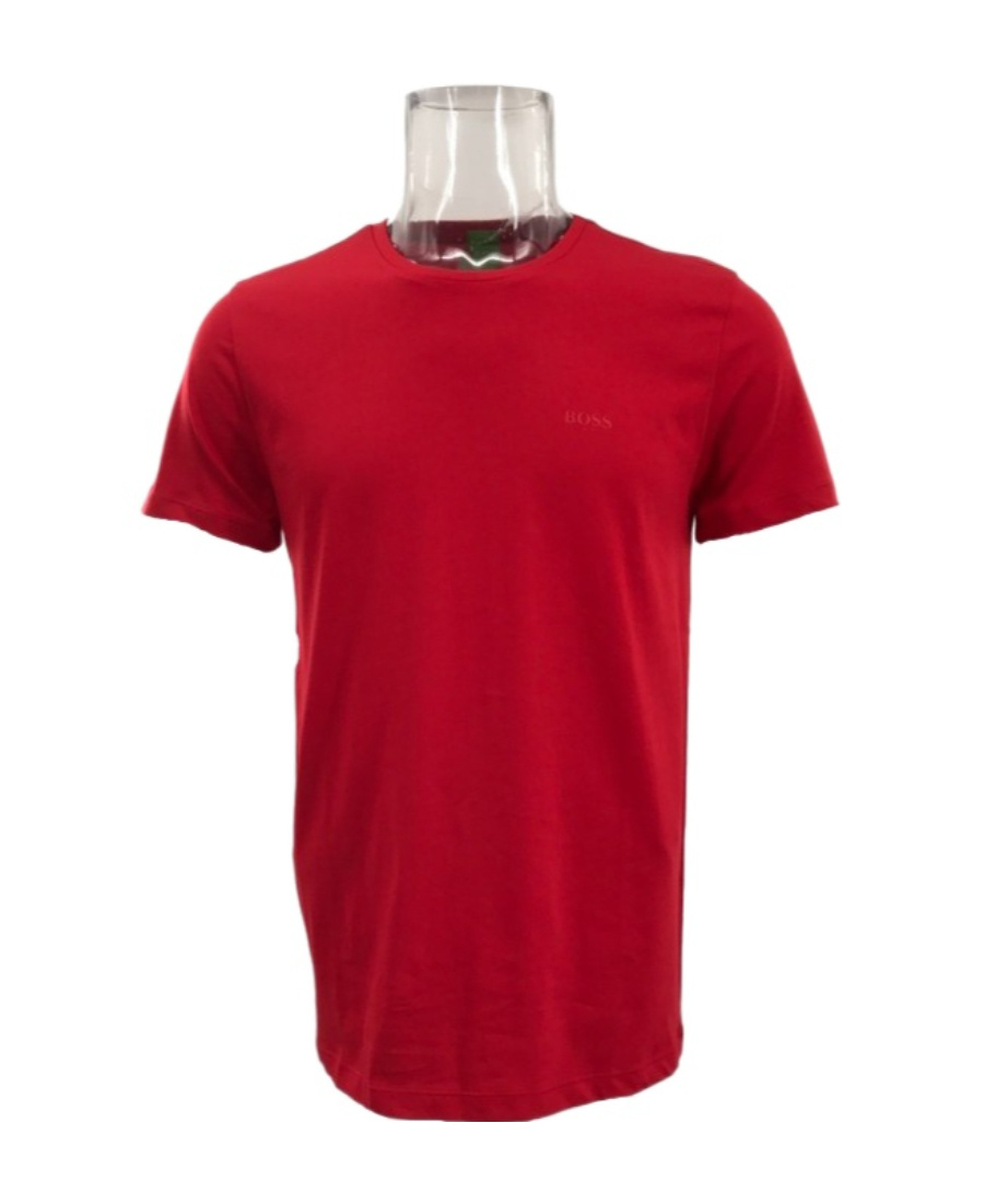 Hugo Boss T-shirt With Round Neck And Short Sleeves In Red